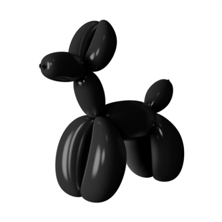 Balony MODELINY - rurki do modelowania - czarne matowe - 50 sztuk