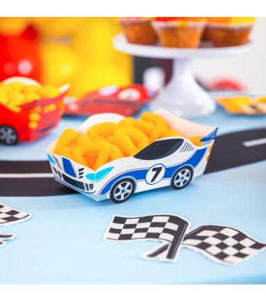 Pudełka na chipsy Wyścigówki - 3 sztuki