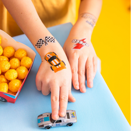 Tatuaże zmywalne Wyścigówki - 14 sztuk