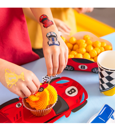 Tatuaże zmywalne Wyścigówki - 14 sztuk