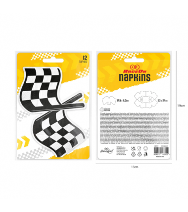 Serwetki Wyścigówki - 12 sztuk