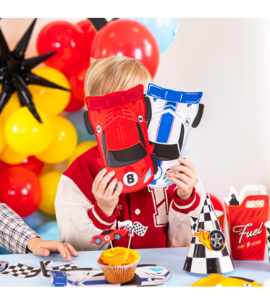 Talerzyki papierowe Wyścigówki 6 sztuk