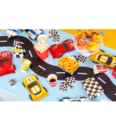 Talerzyki papierowe Wyścigówki 6 sztuk