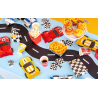 Talerzyki papierowe Wyścigówki 6 sztuk