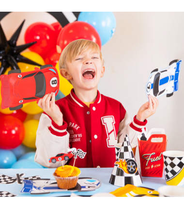 Talerzyki papierowe Wyścigówki 6 sztuk