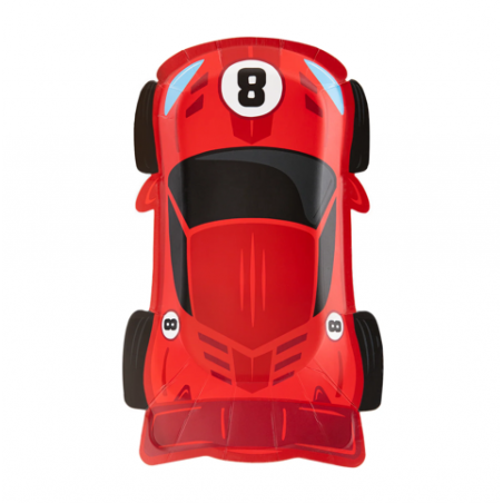 Talerzyki papierowe Wyścigówki 6 sztuk