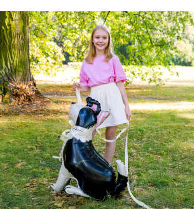 Balon foliowy stojący Pies Border Collie z czapeczką 76x92 cm