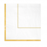 Serwetki białe Elegant Gold - 10 sztuk