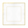 Serwetki białe Elegant Gold - 10 sztuk