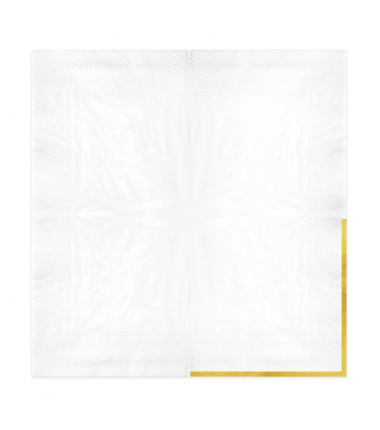 Serwetki białe Classic Gold - 10 sztuk