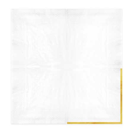 Serwetki białe Classic Gold - 10 sztuk