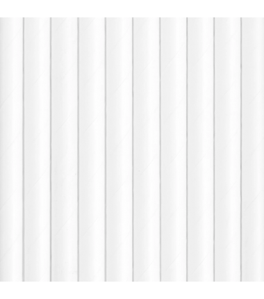 Słomki papierowe białe - 10 sztuk