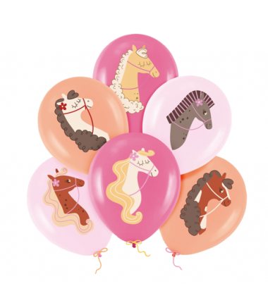Balony Koniki 30 cm - 6 sztuk