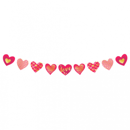 Girlanda Serca we wzory 17x200cm