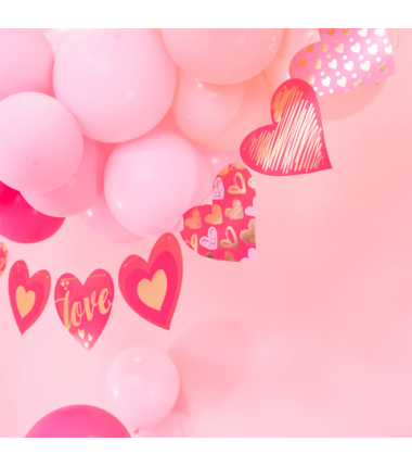 Girlanda Serca we wzory 17x200cm