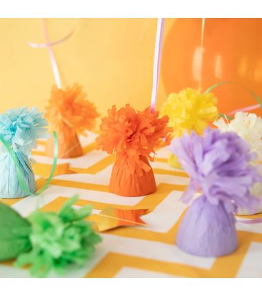 Ciężarek do balonów papierowy szaroniebieski - 1 sztuka