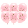 Balony nadruk Eco, Chrzest Święty rumiany różowy 33 cm - 6 sztuk