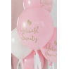 Balony nadruk Eco, Chrzest Święty rumiany różowy 33 cm - 6 sztuk