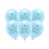 Balony nadruk Eco, Chrzest Święty błękit 33 cm - 6 sztuk