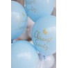 Balony nadruk Eco, Chrzest Święty błękit 33 cm - 6 sztuk