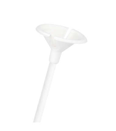 Patyczki do balonów z zatyczką papierowe białe EKO - 10 sztuk