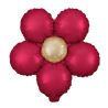 Balon foliowy Kwiat czerwony matowy 45 cm - 3 sztuki