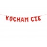 Balon foliowy KOCHAM CIĘ  285x40 cm - czerwony