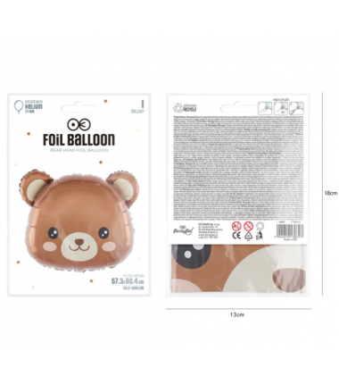 Balon foliowy Miś 57x60 cm - PARTY PAL