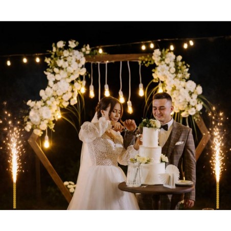 Fontanna party 26 cm, holograficzna złota - 1 sztuka