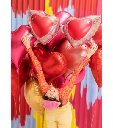Balon foliowy Serce 75x64,5 cm - różowe złoto