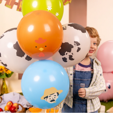 Balony Farma 30 cm - zestaw 6 sztuk