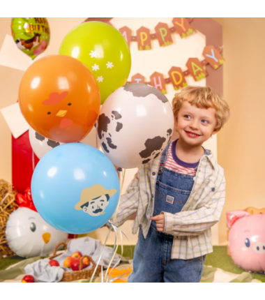 Balony Farma 30 cm - zestaw 6 sztuk