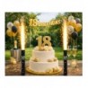 Fontanna party ,,18’’ Urodziny 12 cm czarna - 1 sztuka