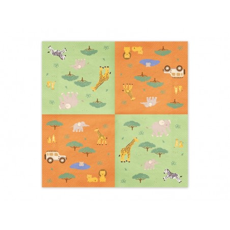 Serwetki papierowe Safari 33x33 cm - 12 sztuk
