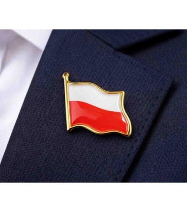 Przypinka z flagą Polski (metalowa), 2x2 cm - 1 sztuka