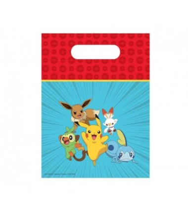 Torebki prezentowe Pokemon - 6 sztuk