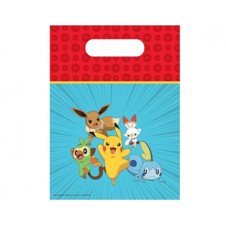 Torebki prezentowe Pokemon - 6 sztuk