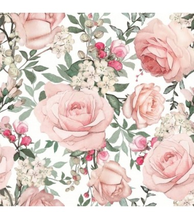 Serwetki Airlaid 40 cm x 40 cm - kwiaty - Gorgeous Roses - 50 sztuk