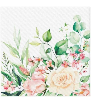 Serwetki Airlaid 40 cm x 40 cm - kwiaty - Floral Moments - 50 sztuk
