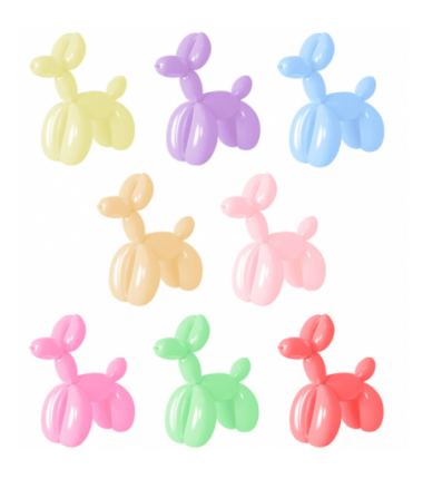 Balony MODELINY - rurki do modelowania - MIX KOLORÓW PASTELOWE - 50 sztuk