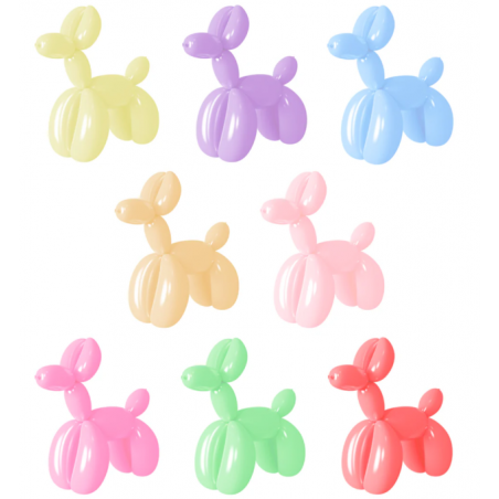 Balony MODELINY - rurki do modelowania - MIX KOLORÓW PASTELOWE - 50 sztuk