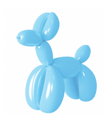 Balony MODELINY - rurki do modelowania - JASNONIEBIESKIE MATOWE - 50 sztuk