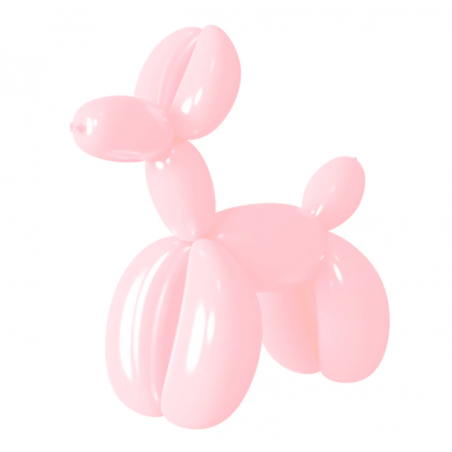 Balony MODELINY - rurki do modelowania - RÓŻOWE MATOWE - 50 sztuk