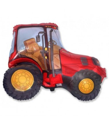 Balon foliowy ok. 75x94 cm - "Traktor" (czerwony), pakowany