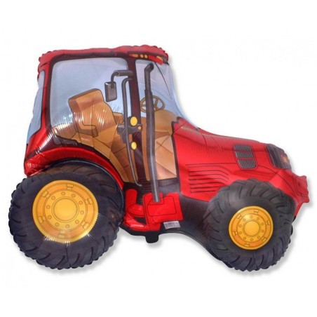 Balon foliowy ok. 75x94 cm - "Traktor" (czerwony), pakowany