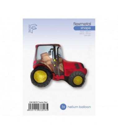 Balon foliowy ok. 75x94 cm - "Traktor" (czerwony), pakowany