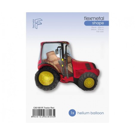 Balon foliowy ok. 75x94 cm - "Traktor" (czerwony), pakowany