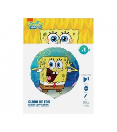 Balon foliowy ok. 45 cm - 18" - Spongebob, pakowany