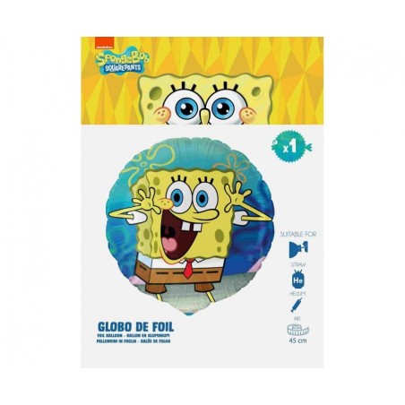 Balon foliowy ok. 45 cm - 18" - Spongebob, pakowany