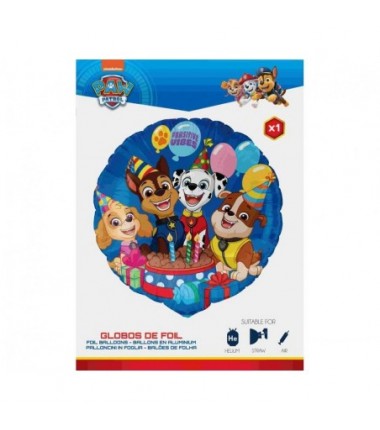 Balon foliowy ok. 45 cm - 18" - PSI PATROL - Paw Patrol, pakowany